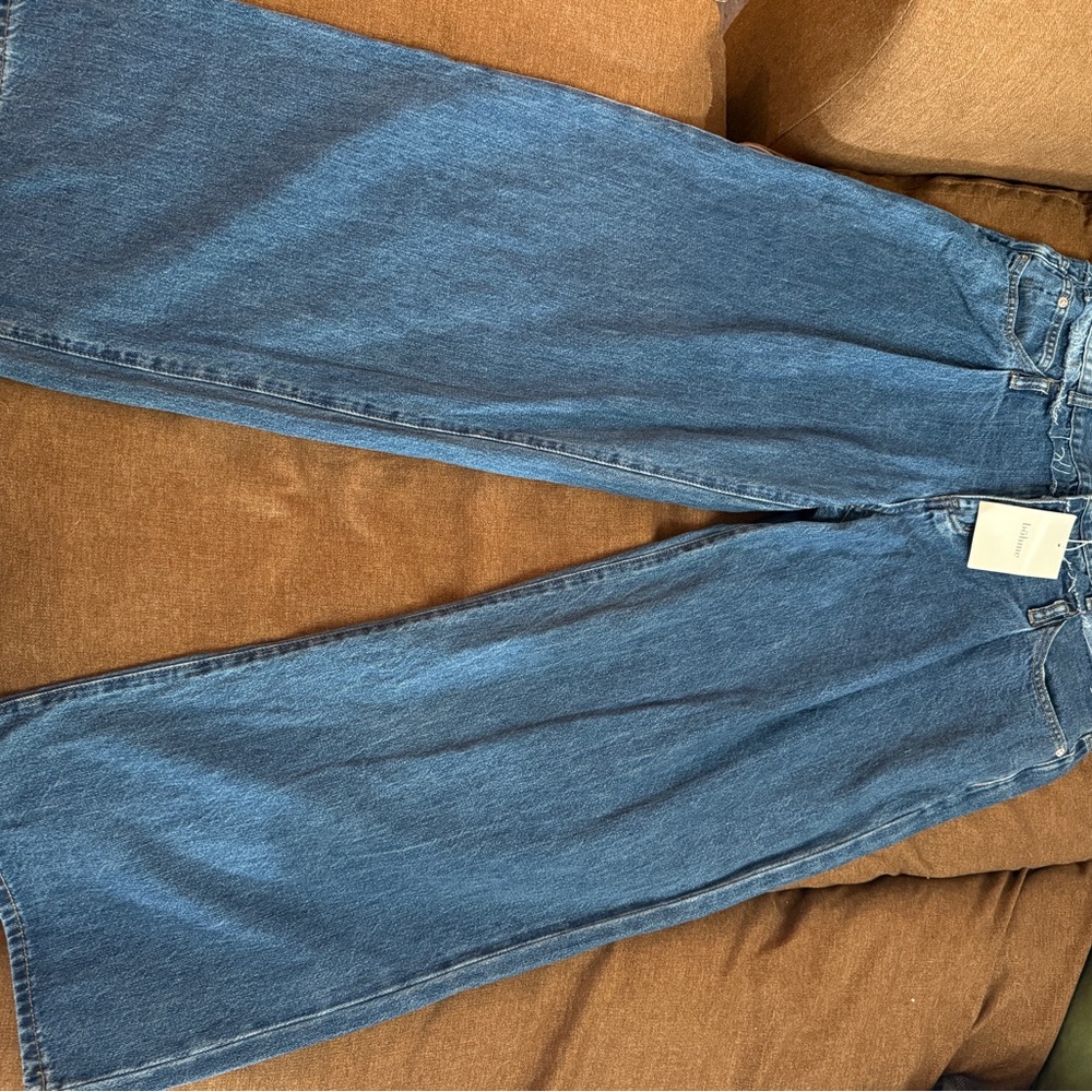 Bohme Blue Flare Wide Leg Jeans